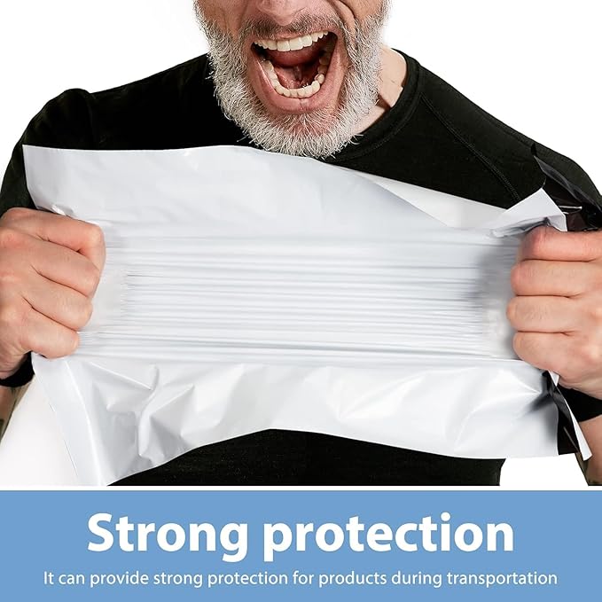 Metronic Poly Mailers 10x13 Inch 500 Pack Shipping Bags for Clothes Bulk,Self Adhesive Shipping Envelopes for Small Business,Waterproof Mailers Poly Bags for Shipping,Packaging Mailing Bags White