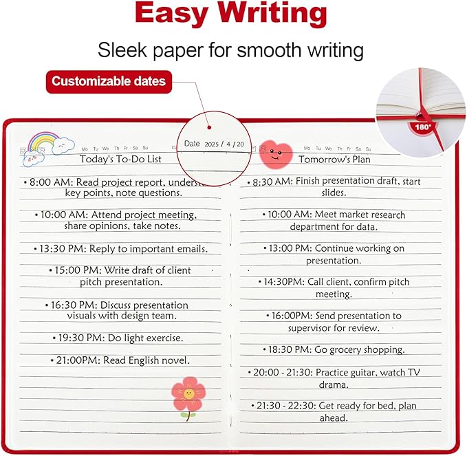 Lined Journal Notebooks for Writing, 100 GSM Thick Paper, 1 Pack Hardcover Notebooks, A5 College Ruled Notebook, Journaling Notebook for School/Travel/Office (Red- 1 Pack)