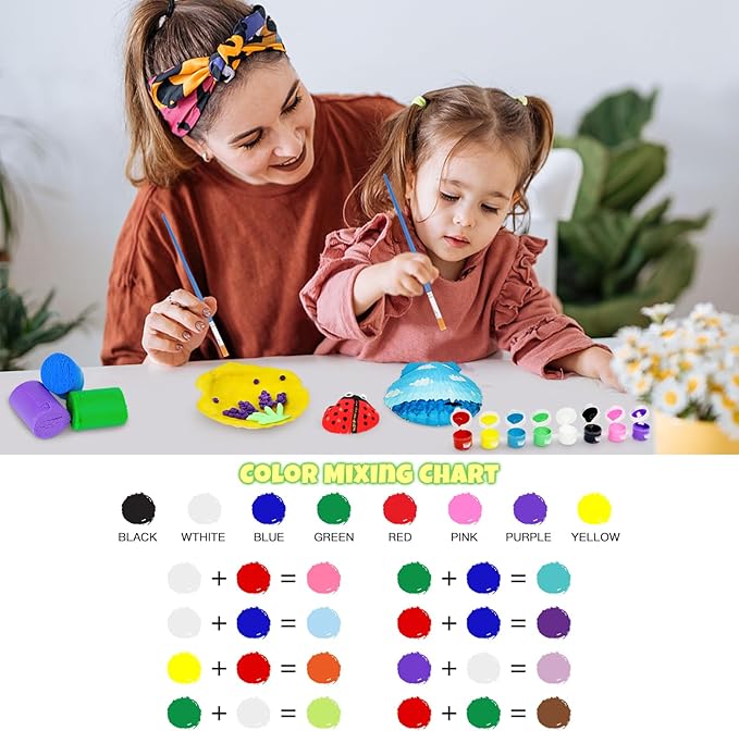 Nicmore Kids Sea Shell Art & Crafts: Glow in The Darkness Painting Kits Crafts for Age 4-6 4-8 8-12 Gift for Boys Girls Art Supplies Activities Toy Gifts for 3 4 5 6 7 8 9 10 11 12 Year Old