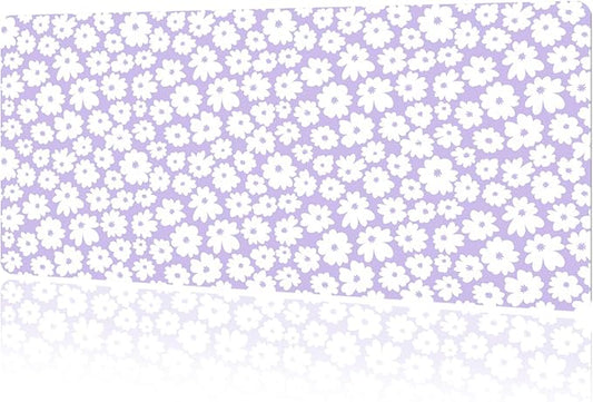 MAYCARI Kawaii Purple Flower Extended Gaming Mouse Pad Large, 31.5"X15.7" Big Mouse Pad with Non-Slip Base Long Computer Keyboard Mouse Mat for Home Office Work