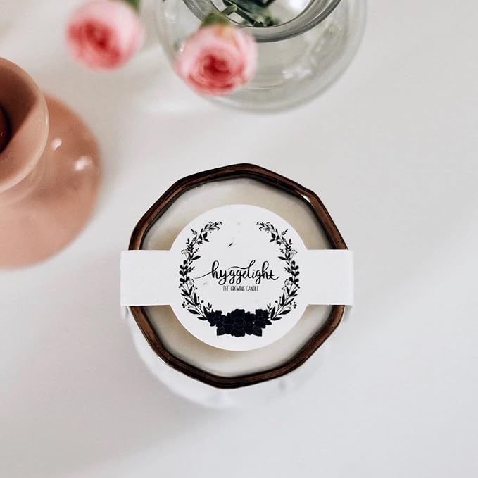 Hyggelight - The Growing Candle, Coffee Scented, 9oz Ceramic Pot, Aromatherapy Candles, 100% Soy, Cream and Espresso Aroma for Home, Astrid