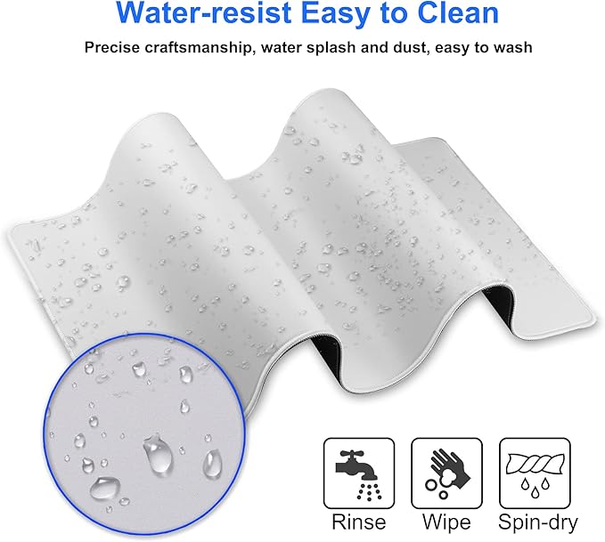 Large Gaming Mouse Pad with Stitched Edges,[27.5x11.8In] Extended Mouse Pad with Non-Slip Natural Rubber Base for Gamer/Desktop/Office/Home (70x30 Greyus)