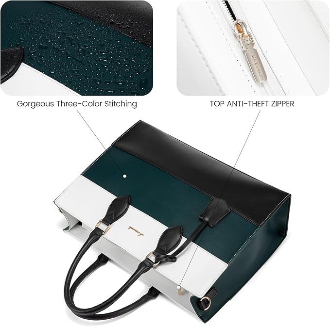 LOVEVOOK Laptop Tote Bag for Women, Work Totes Business Office Computer Briefcase with Clutch Purse