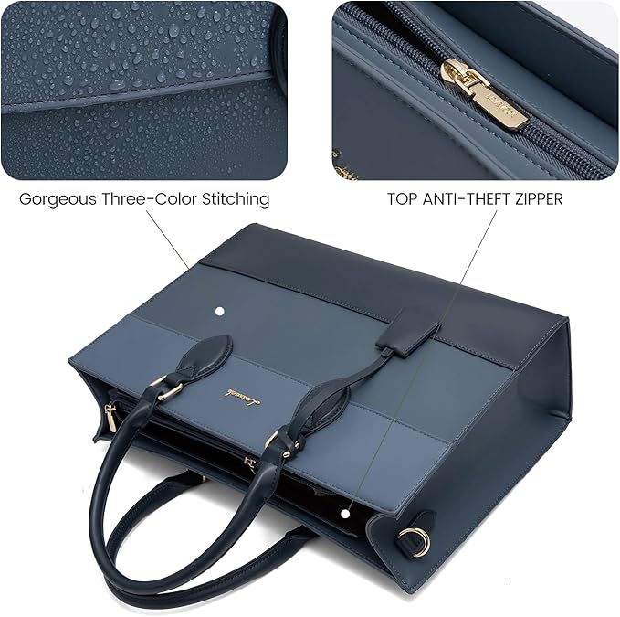 LOVEVOOK Laptop Tote Bag for Women, Work Totes Business Office Computer Briefcase with Clutch Purse