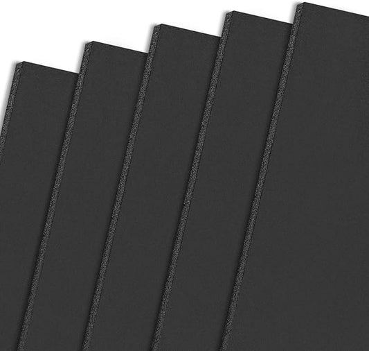 Mat Board Center, Pack of 10 Acid-Free Foam Boards, 16x20 inch Black Foam Boards, 3/16" Thick