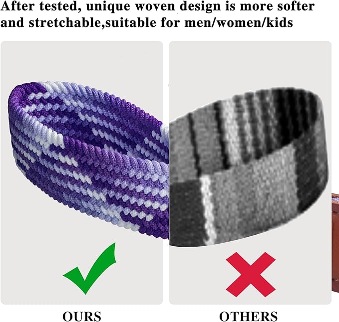 Fishent Stretchy Wristlet Keychain,Braided Cute Wrist Lanyards for Keys, Key Chain Holder for Women Men, Wrist Strap Keychain for Car Keys Phone Camera Wallet ID Badges Card (Gradient Purple)