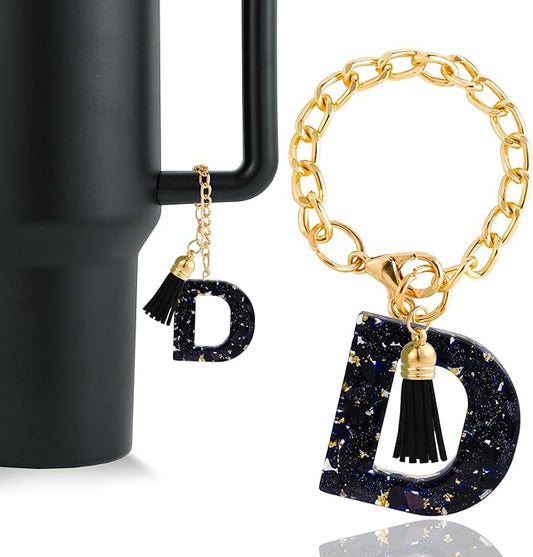 Letter Charm Accessories for Stanley Cup 1 PCS Cute Initial Keychain Handle Charm for Stanley Tumbler for Women