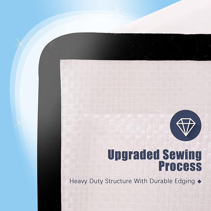 12 Pack Large Strong Moving Bags with Zippers & Carrying Handles - Water-Resistant - Heavy Duty Storage Tote for Space Saving, Fold Flat, Alternative to Moving Box (Semi-Transparent)