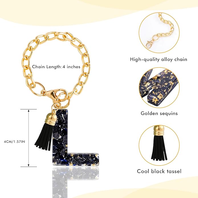 Letter Charm Accessories for Stanley Cup 1 PCS Cute Initial Keychain Handle Charm for Stanley Tumbler for Women