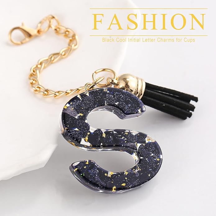 Letter Charm Accessories for Stanley Cup 1 PCS Cute Initial Keychain Handle Charm for Stanley Tumbler for Women