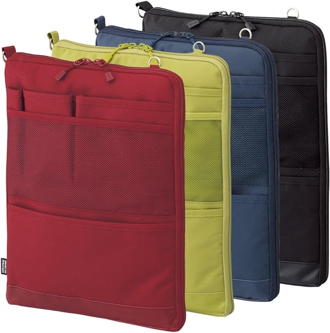 LIHITLAB Laptop Sleeve, Water & Stain Repellent, Vertical for Backpack, 13.4" x 9.8", Black (A7683-24)