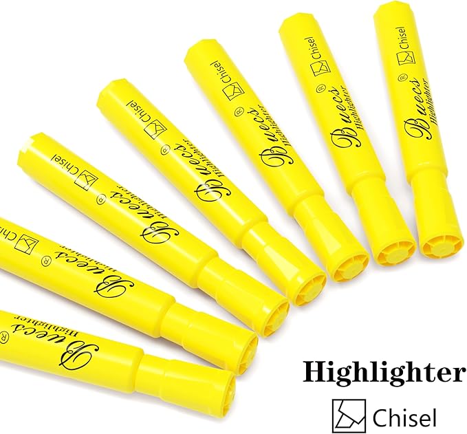 Highlighters Bulk Pack, 96 Count, Chisel Tip,Fluorescent Yellow, suitable for Adults Highlighting Planner Notes, Office School Supplies
