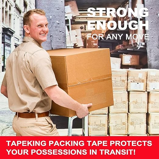 Packing Tape (36 Rolls),2.7mil, Heavy Duty Packaging Tape for Shipping Moving Sealing, 1.88 Inch x 60 yd Per Roll, Total 1080 Yards (36)