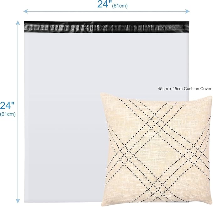 Metronic Poly Mailers 24x24 900 Pcs White, Large Shipping Bags for Clothing Packaging Bags Strong Self Seal Adhesive Shipping Envelopes for Small Business Tear-resistant Mailing Bags Mailing Envelopes