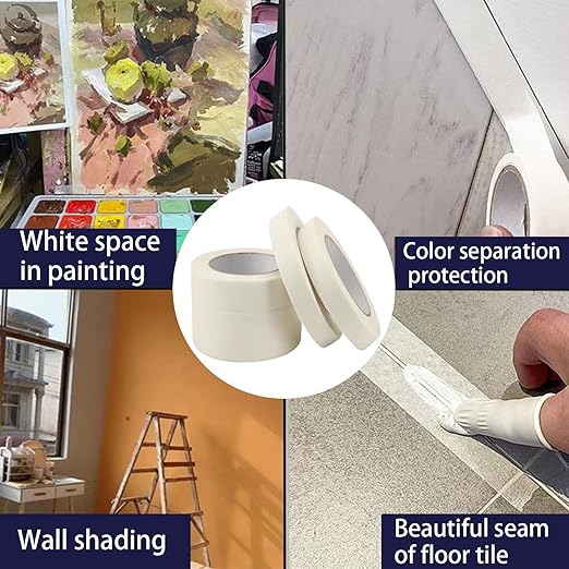 Masking Tape 1 Inch wide, 12 Rolls Painters Tape, Painter's Painting with Multi-Surface Adhesive Backing for Artist DIY Crafts, Arts, Decorations, Wall Painting 1 Inch x 55 Yards (660 Yards Total)