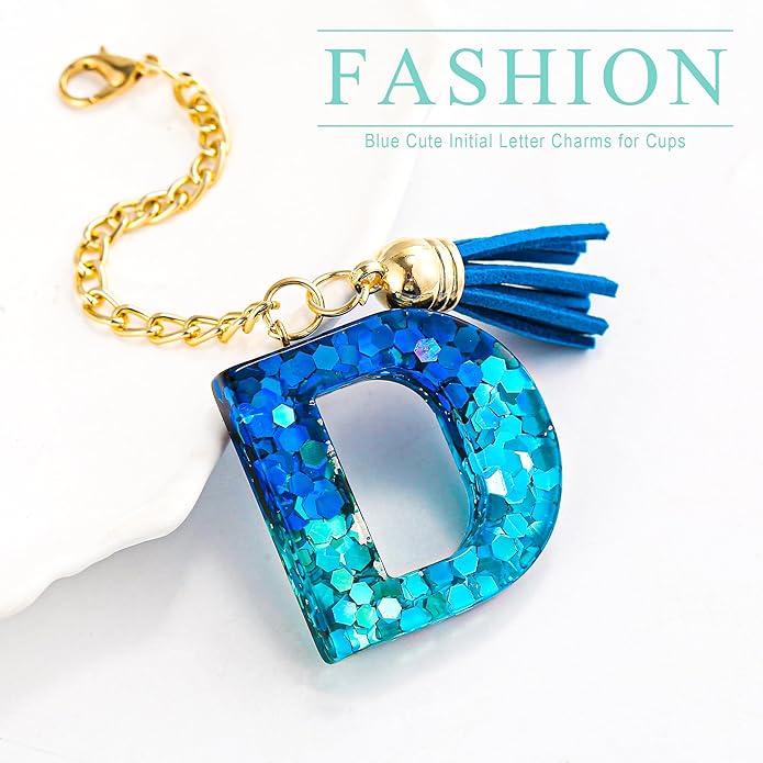 Letter Charm Accessories for Stanley Cup 1 PCS Cute Initial Keychain Handle Charm for Stanley Tumbler for Women