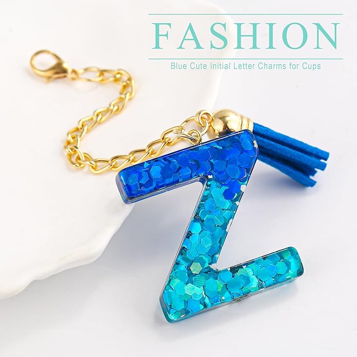 Letter Charm Accessories for Stanley Cup 1 PCS Cute Initial Keychain Handle Charm for Stanley Tumbler for Women