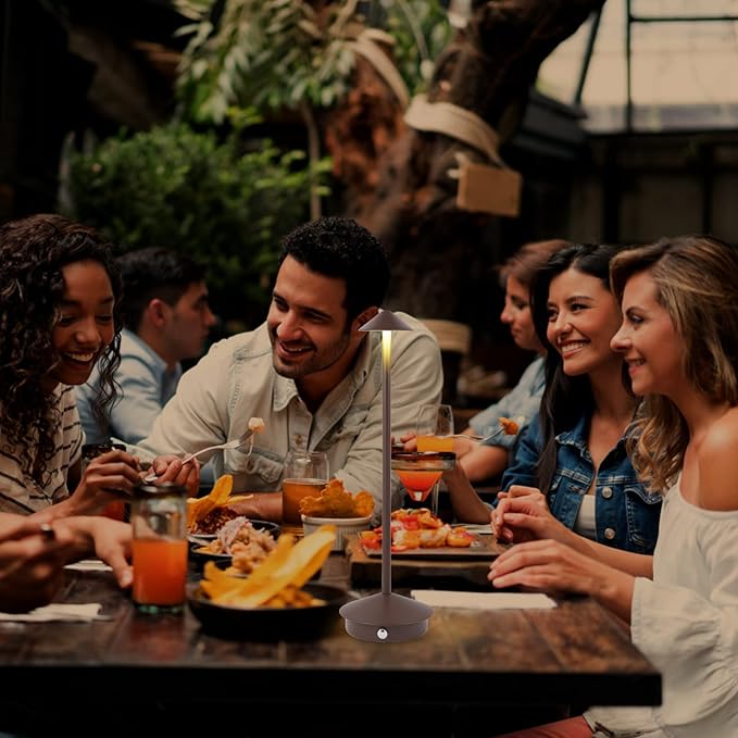 Cordless Table Lamp 2 Pack, Portable Led Desk Lamp 6000mAh Battery Operated Table Lamp, Mordern Rechargeable Night Light in Aluminum, Dimmable Table Light for Indoor Outdoor