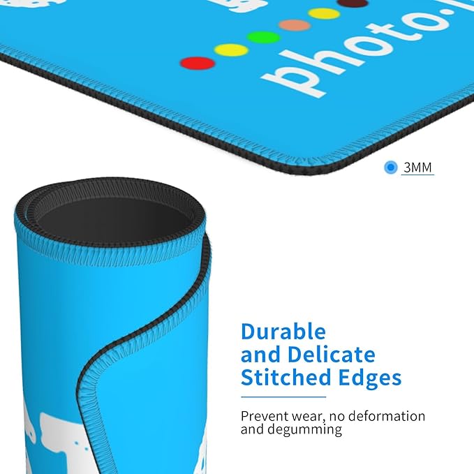 Personalized Mouse Pad Custom Image Text Logo Laptop Desk Mat Customized Non-Slip Waterproof Office Desk Accessories for Women/Men Customized Funny/Cool Deep Sky Blue Mouse Pad 25 cm×30 cm