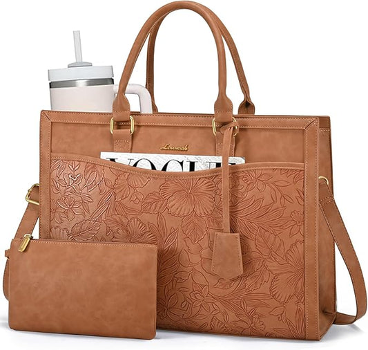 LOVEVOOK Laptop Tote Bag for Women, Office Work Bag Briefcase fit for 15.6 inch Laptop, Large Capacity Teacher Bag Handbag