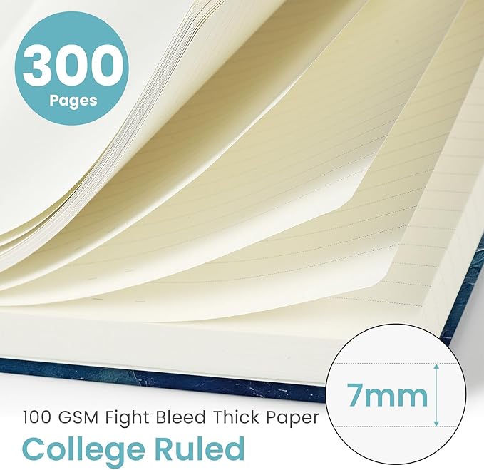 Lined Spiral Notebook Journal for Work, 300 Pages Thick B5 (7.1"x10") College Ruled Journal for Women & Writing, Hardcover Notebook for Note Taking, Perfect for Office Home School Supplies, Sunset