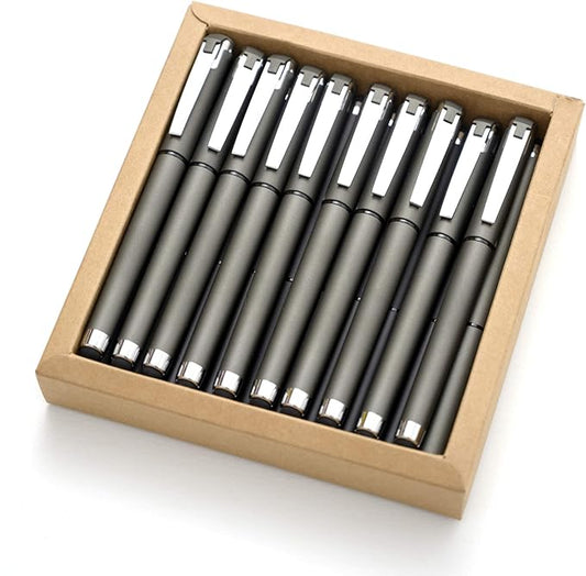 MiSiBao 0.5mm Black Ink Gel Ink Rollerball Pens 2 in 1 Medium Point Pens with Stylus Work Pen Smooth Writing for Office (Black Ink 18-pack 0.5mm Grey)