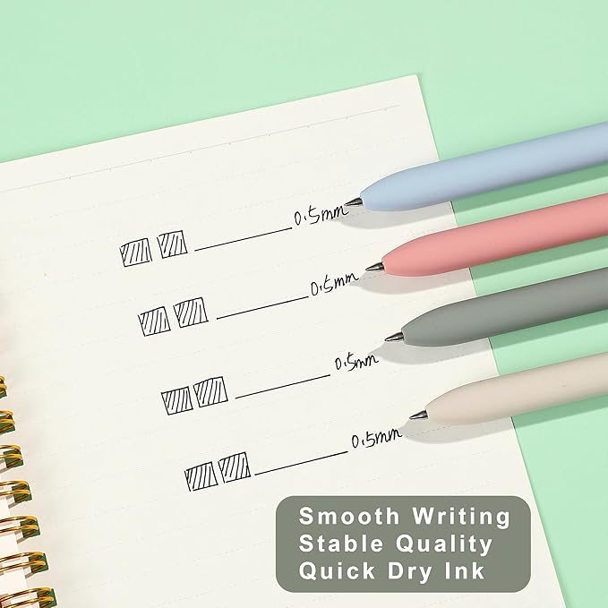 VICO Cute Cat Gel Pens – 4 Pack 0.5mm Fine Point Black Ink, Smooth Quick-Dry Writing Pens for School, Office & Study – Kawaii Aesthetic Stationery Gift