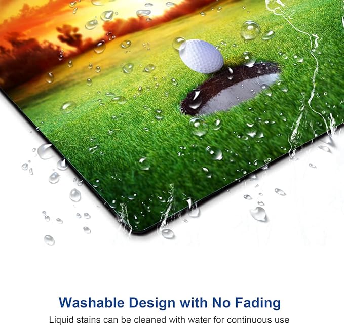 Mouse Pad, Ball in Hole Golf Mouse Pad Rectangle Custom Designs, Waterproof Anti-Slip Rubber Mousepad Office Accessories Desk Decor Wireless Mouse Pads for Computers Laptop