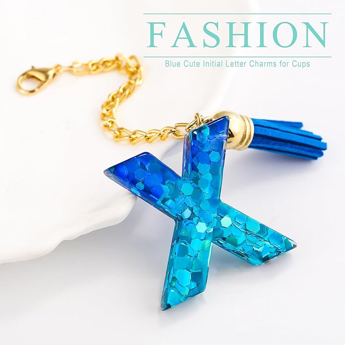 Letter Charm Accessories for Stanley Cup 1 PCS Cute Initial Keychain Handle Charm for Stanley Tumbler for Women