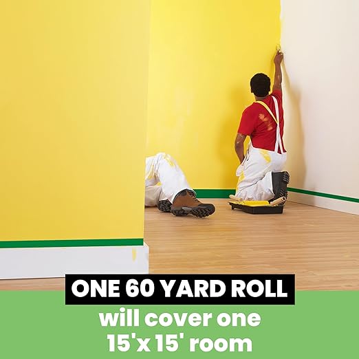 TAPEBEAR Green Painters Tape Multi-Surface Masking Tape 1.41 inch x 60 Yard, Indoor and Outdoor Painting Tape, Residue Free Easy Removal with Sharp Lines, Paint Tape for Walls, Auto, Home, 6Rolls