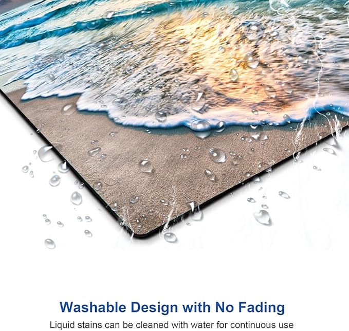 Mouse Pad, Premium-Textured Mouse Mat, Non-Slip Rubber Base Mousepad for Laptop, Computer & PC,9.5×7.9 in,Beach Sunset