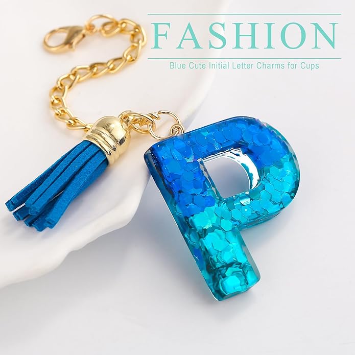 Letter Charm Accessories for Stanley Cup 1 PCS Cute Initial Keychain Handle Charm for Stanley Tumbler for Women