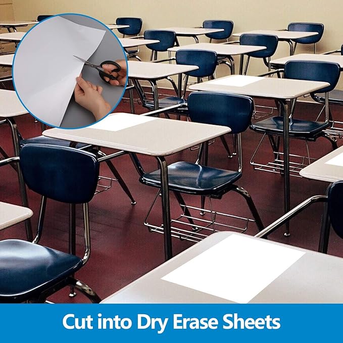 AFMAT Whiteboard Sticker, 36" x 24" Dry Erase Wallpaper, Stain-Proof & Super Sticky, No Ghost After 60 Days, Peel and Stick White Board Adhesive Paper Roll for Home/Office/Classroom, 3 Markers