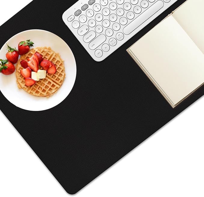 Mouse Pad with Wrist Rest Support, Keyboard Wrist Rest and Mouse Pad Set, Desk Mat for Keyboard and Mouses, Non-Slip Computer Mat Set for Office, Home (31.5×15.7 Inches, Black)