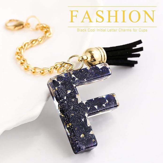 Letter Charm Accessories for Stanley Cup 1 PCS Cute Initial Keychain Handle Charm for Stanley Tumbler for Women