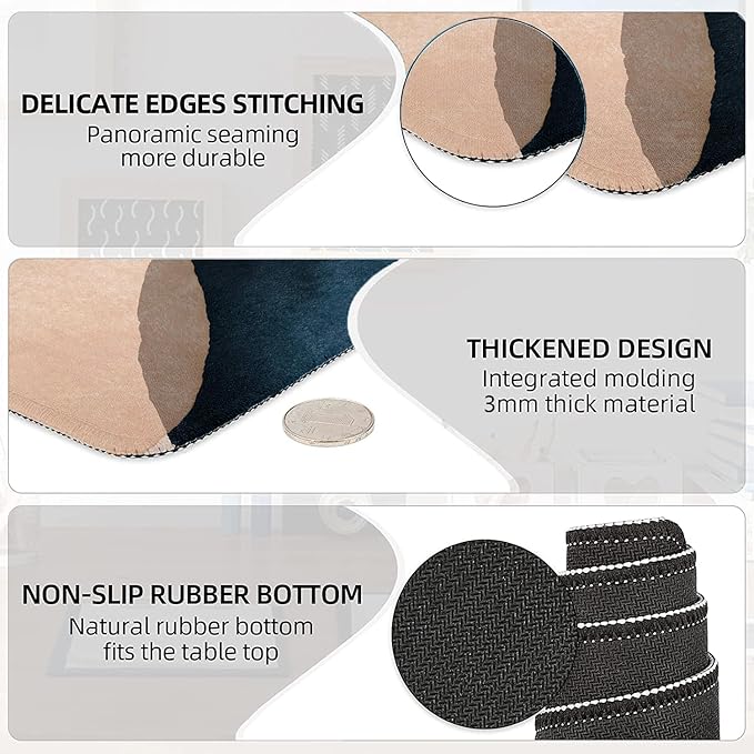 LATEEFAH Desk Mat, Mouse Pad with Wrist Rest, 4-in-1 Large Mouse Pads for Desk, Ergonomic Mouse Pad and Keyboard Wrist Rest Gaming Keyboard Mat for Office, Home