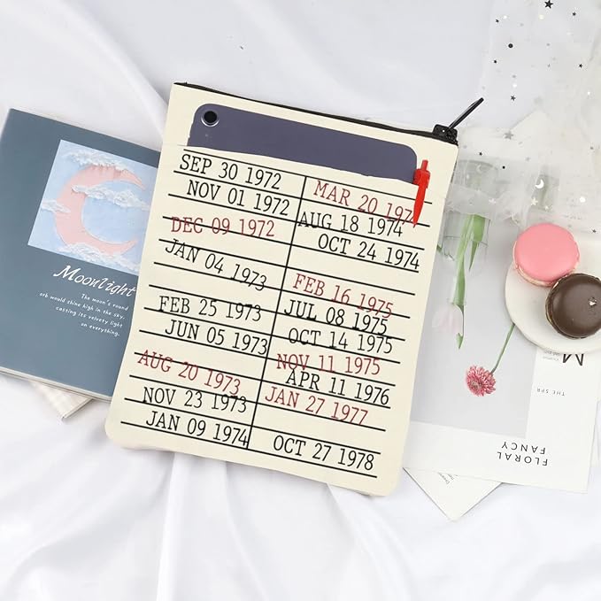 Library Book Date Due Book Sleeve Gift Book Bag Gift for Book Lover Librarian Gift Bookish Gift (Date Due)