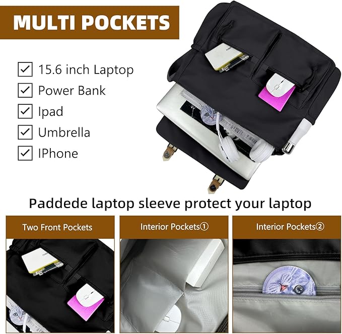 Lovvento Shoulder Messenger Bag for Men - Women Laptop Bag 15.6 inch Satchel Bags Mens Canvas Crossbody Tote Bags