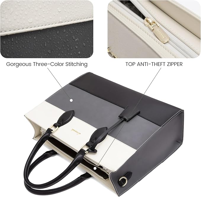 LOVEVOOK Laptop Tote Bag for Women, Work Totes Business Office Computer Briefcase with Clutch Purse