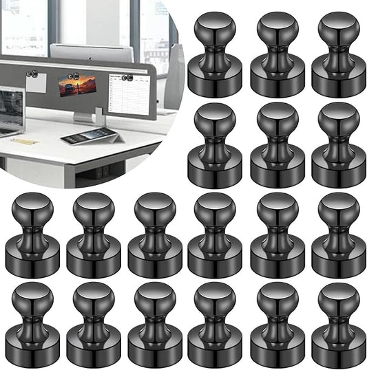 LOVIMAG Fridge Magnets 20Pcs Refrigerator Whiteboard Small Strong Magnet Classroom Kitchen Accessories Decorative Locker Set Decor Must Haves Office Calendar Refrigerador Magnetic Cute Crafts Black