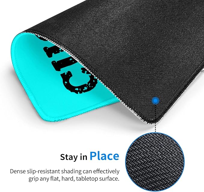 Personalized Mouse Pad Custom Image Text Logo Laptop Desk Mat Customized Non-Slip Waterproof Office Desk Accessories for Women/Men Customized Funny/Cool Cyan Mouse Pad 21 cm×26 cm
