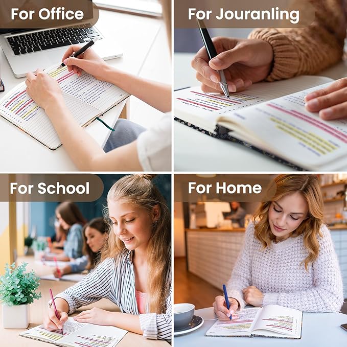 Lined Journal Notebook for Women & Men, Hardcover Leather Journal for writing, A5 College Ruled Notebook for Work & Note Taking, Perfect for Office School Home Supplies, 160 Pages, Magical Forest