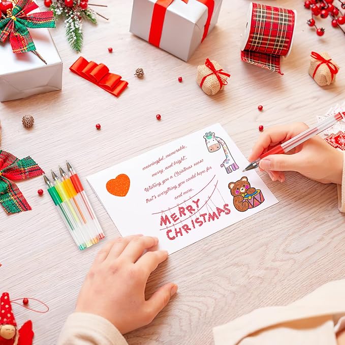 120 Colors Gel Pens, Colored Neon Glitter Pen Set for Coloring Books, 40% More Ink Fine Point, Christmas Trendy Stuff Gifts for Adults Teens Girls Boys Drawing Journaling Scrapbook Art Supplies