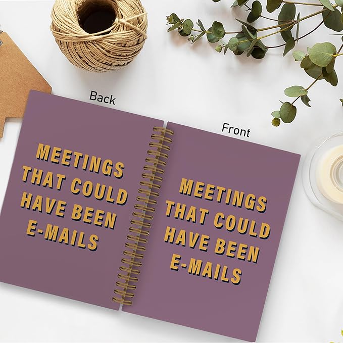 Meetings That Could Have Been Emails Spiral Notebook, Meeting Notebook Journal, Meeting Notes Lined Journal College Ruled Notebook, Funny Office Hardcover Notebook for Coworker Colleague 5.5x8.3