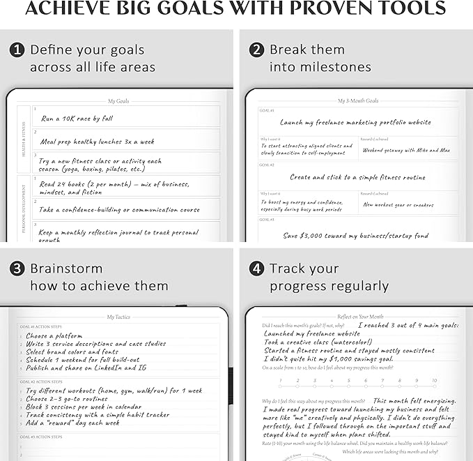 Legend Hourly Schedule Planner PRO Dated Jan 2026-Jan 2027 – Deluxe Weekly & Daily Organizer with Time Slots. Appointment Book Journal for Work & Time Management, A4 Hardcover, Black