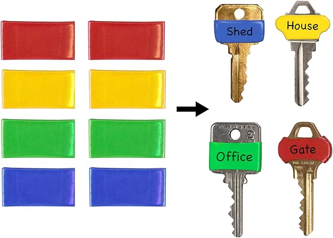 Lucky Line Colorful Key Bands - Key Identifiers (17208) Large 8pk