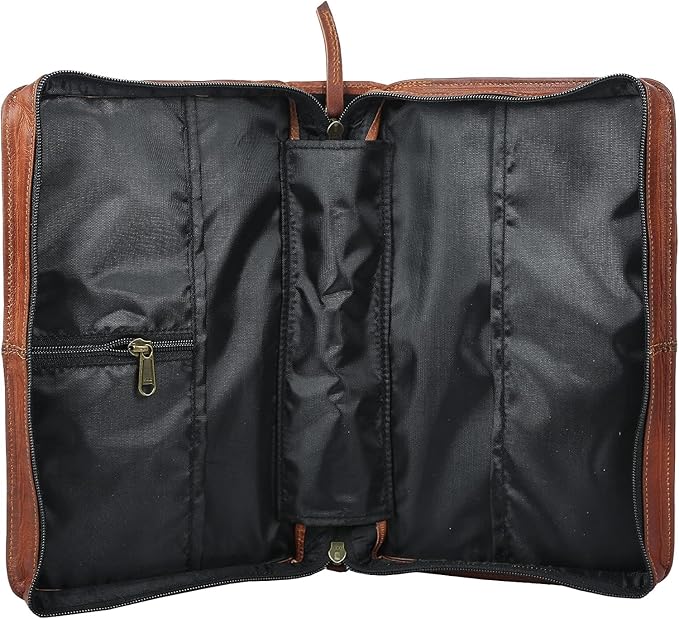 Leather Bible Cover Book Cover Planner Cover with Handle and Back Pocket (Small)