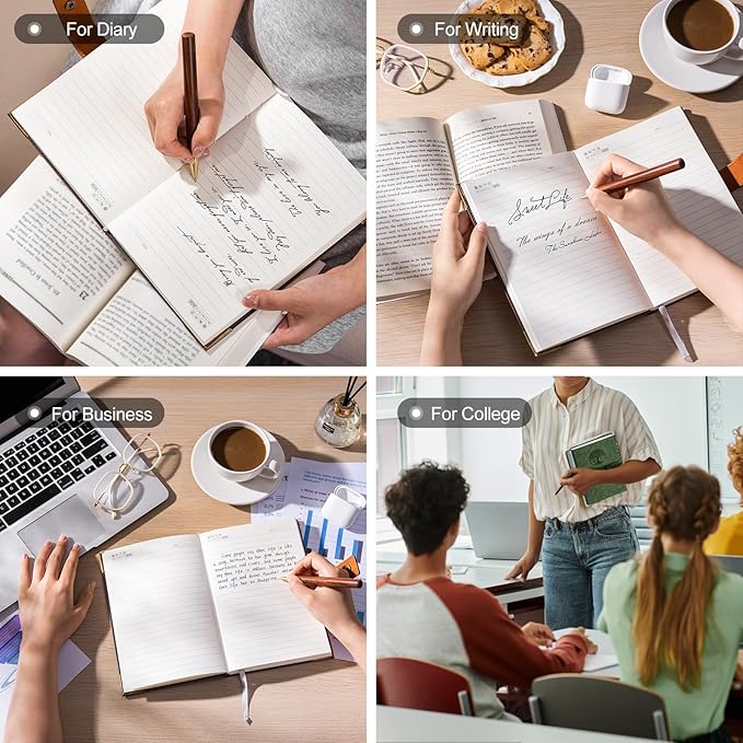 Lined Journal for Women Journals for Writing 260 Pages A5 Notebooks for Work Tree of Life Hardcover Leather Diary Journals, 5.7”x8.3”, Green