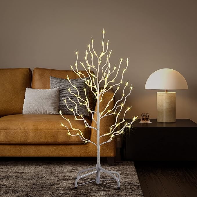 LIGHTSHARE 3FT Star Tree 112 LED Lights Warm White for Home & Christmas Decorations, 3'