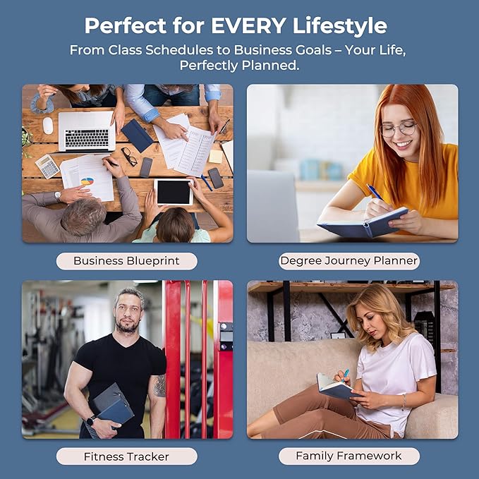 Weekly Monthly 2026 Planner (Jan.26-Dec.26),6.5"x3.75",12 Months Agenda Plan with Month Tabs & Pocket,Expenses/Note Pages, Appointment Book Calendar with Hardcover Vegan Leather Cover,Blue